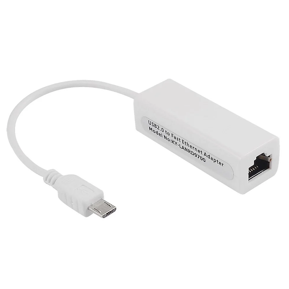 

2015 Hot Micro USB 5 Pin 10/100 Mbps RJ45 LAN Ethernet Adapter for Tablet PC