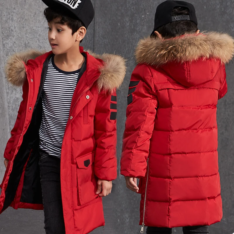 

Mioigee 2018 Winter Teenager Boy Down Jackets Children Thick Warm Coat Kids Boys Parkas Fashion Outdoor Jackets Snowsuit