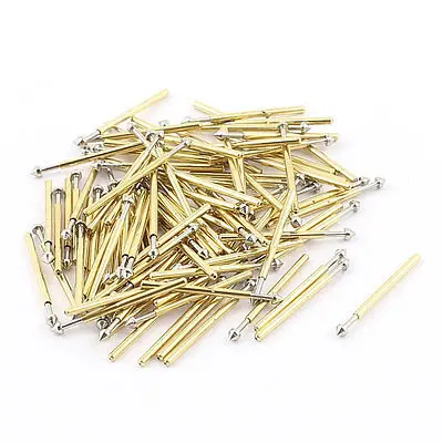 

P75-E2 1.5mm Dia 17mm Length Convex Tip Metal Spring Test Probe Pin 100pcs