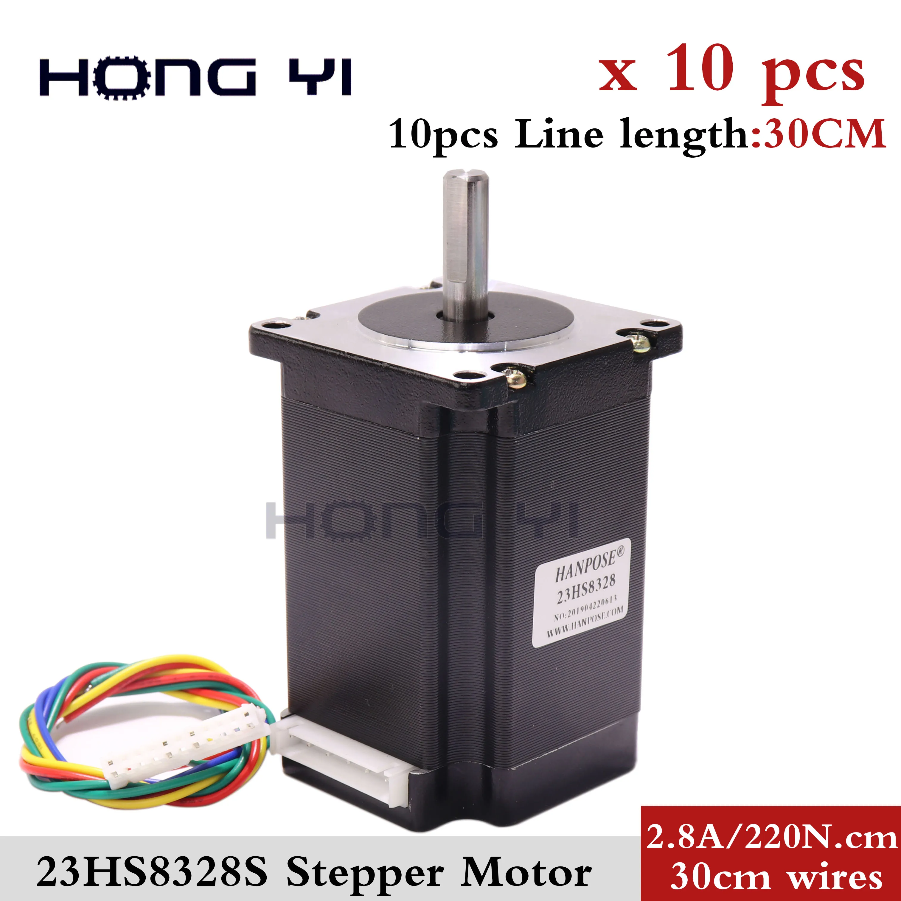 

10PCS NEMA 23 Nema23 2.8A 2.2N.m 315 Oz-in for 3D printer 23hs8328 CNC engraving milling machine Stepper Motor 57x83mm