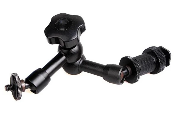 

F14412 Friction Articulating Magic Arm Bracket 7" Inch Hot Shoe Connector 1/4" Screw for DSLR Camera LCD Monitor LED Light +FS