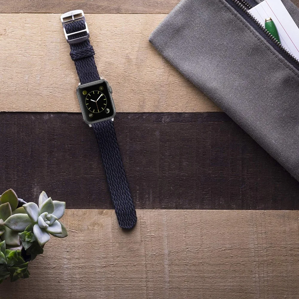 Мягкий дышащий нейлоновый полиэстеровый ремешок для часов Apple Watch, ремешок серии 4, 3, 2, 1, спортивный браслет, ремешок для iwatch 4, ремешок 40 мм, 44 мм