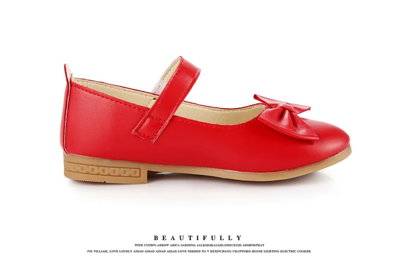 Детская обувь красный лук глянцевый белый Мокасины Размеры 21-25 плоская подошва из PU искусственной кожи в британском стиле принцесса малыша классический детский обувь