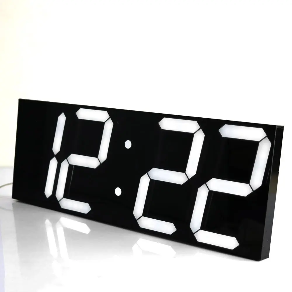 LED Digital Wall Clock Wake Up Light Large Wall Clock Electronic