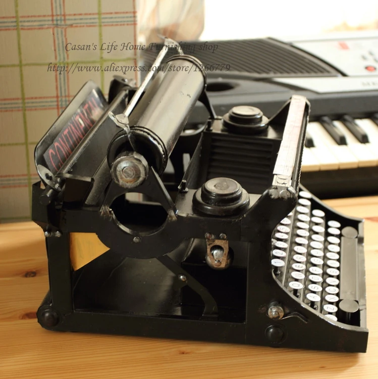 US $36.99 Nostalgia Exquisite Retro Home Do Old Large Size Typewriter Tripod Camera Model Handmade Photo Props Iron Crafts