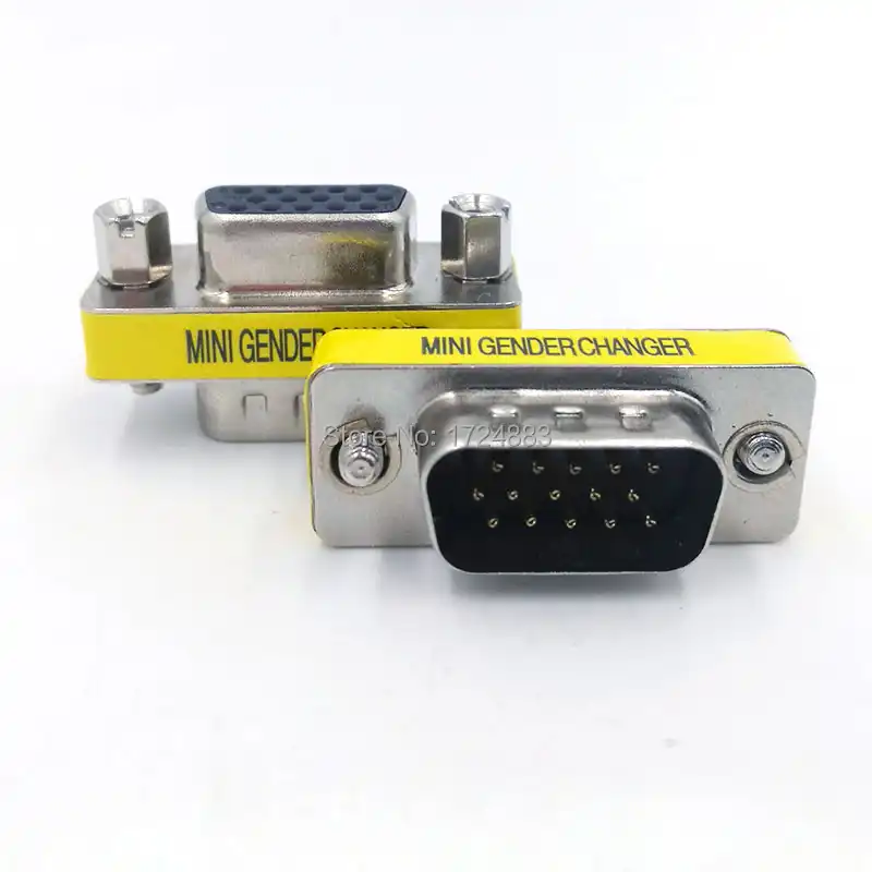 DB9/DB15 MINI Gender Changer adapter RS232 Com D Sub to Male Female VGA