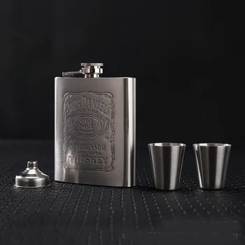 

Strap Stainless Steel Metal Portable Pocket Flagon Alcohol Wine Bottle With Keychain Hip Flask
