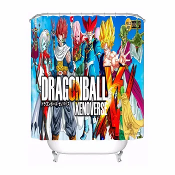 

Custom Waterproof Shower Curtain Dragon Ball Z Goku and Gohan Anime@01 Printed Bathroom Decor Various Sizes #180324-01-05
