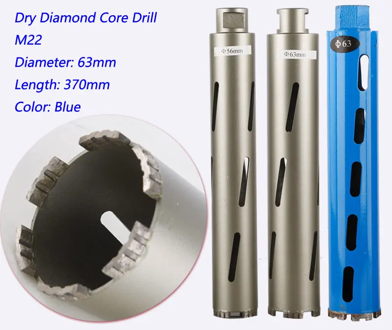 63*370mm Dry Diamond Core Bit 63x370mm Diamond Drill Bit For Wall 63mm Core Drill Bitin Drill
