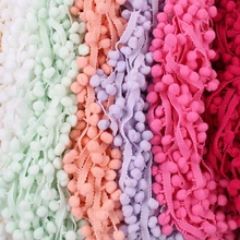 5 metri Pom Pom Trim Sfera 10 mm MINI Perla Pompom Frangia Nastro Del Nastro di Cucito Del Merletto Kintted Tessuto Fatti A Mano FAI DA TE accessori