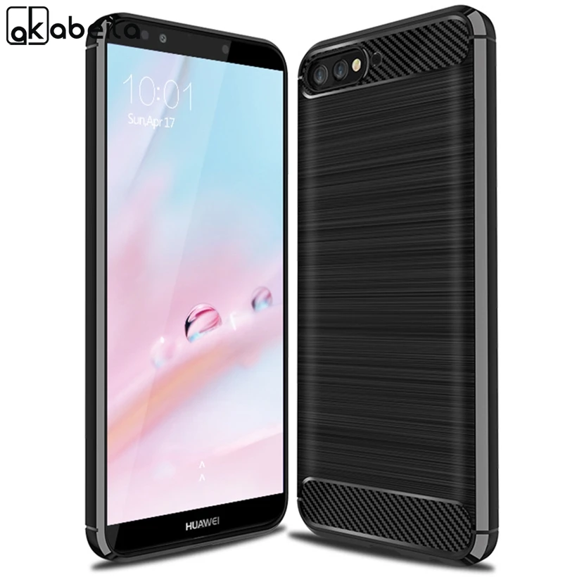 

AKABEILA Case For Huawei Honor 7A Case Silicon Anti-knock Cover For Huawei Y5 Prime Y6 2018 Carbon Fiber Protective Cover
