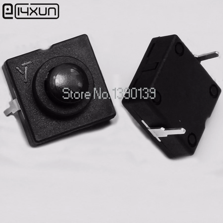 

10pcs DC 2Pin Black Mini Push Button Switch for Electric Torch 2P 2 Rows 12x12x9.4mm On-Off Flashlight Switchs