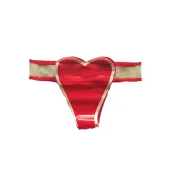 Новый 100% латекс резиновые пикантные для женщин красное сердце шорты для милые нижнее бельё девочек 0,4 мм резиновая Размер