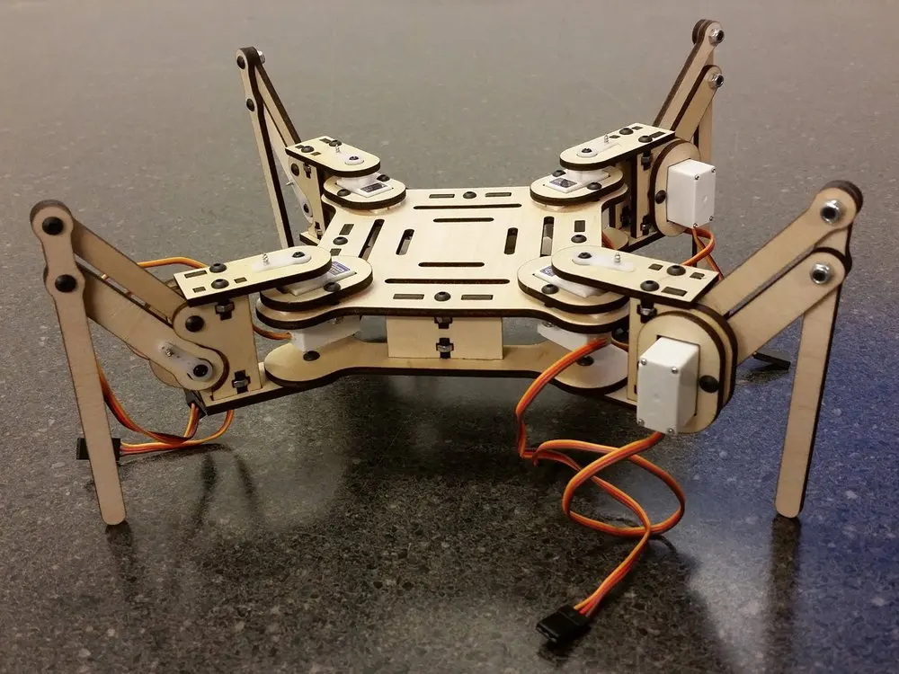 

DIY mePed Quadruped Robot 4mm Wood laser cut frame Kit