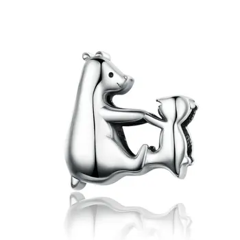 

MOWIMO 2019 Polar Bear Beads 925 Sterling Silver Charms Fit Original Silver Bracelet Pendant Women DIY Jewelry Making BKC1207