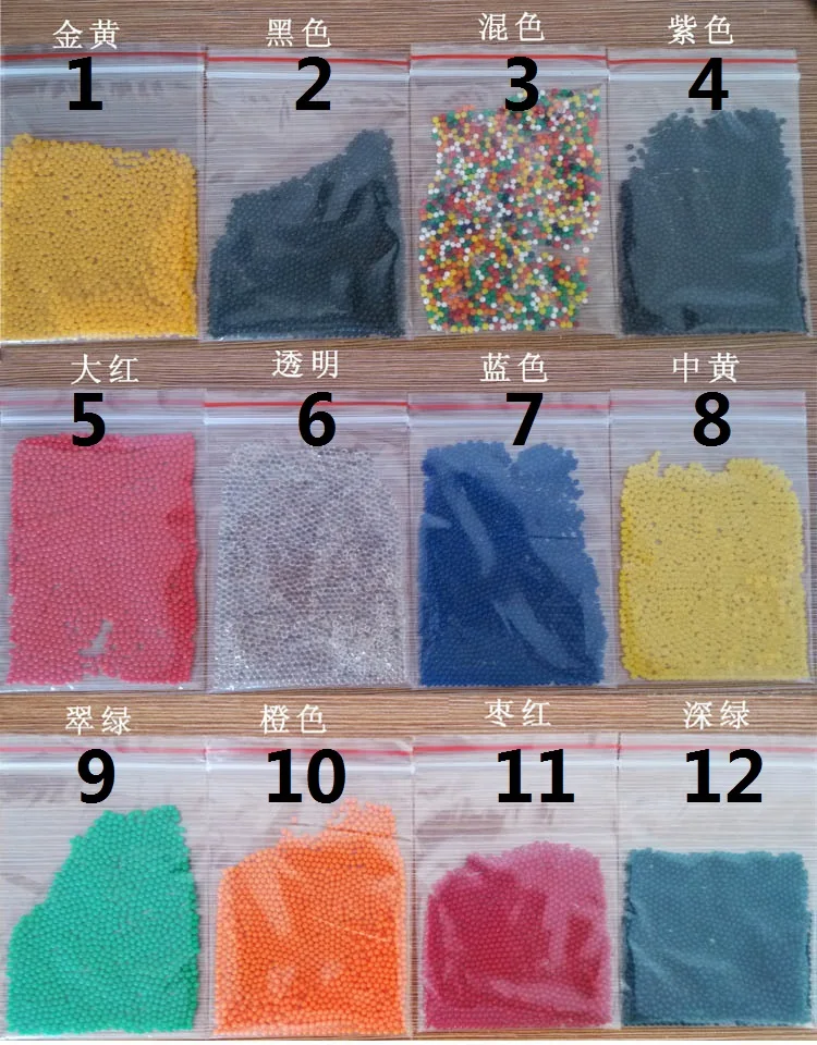 36 г/лот (12bag12 цветов) хрустальный шар от 2 5 мм до 3 кристальная почва/хрустальный