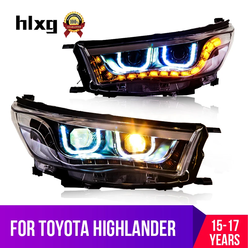 LED HID DRL Car headlights Assembly Head Lamp case for Toyota