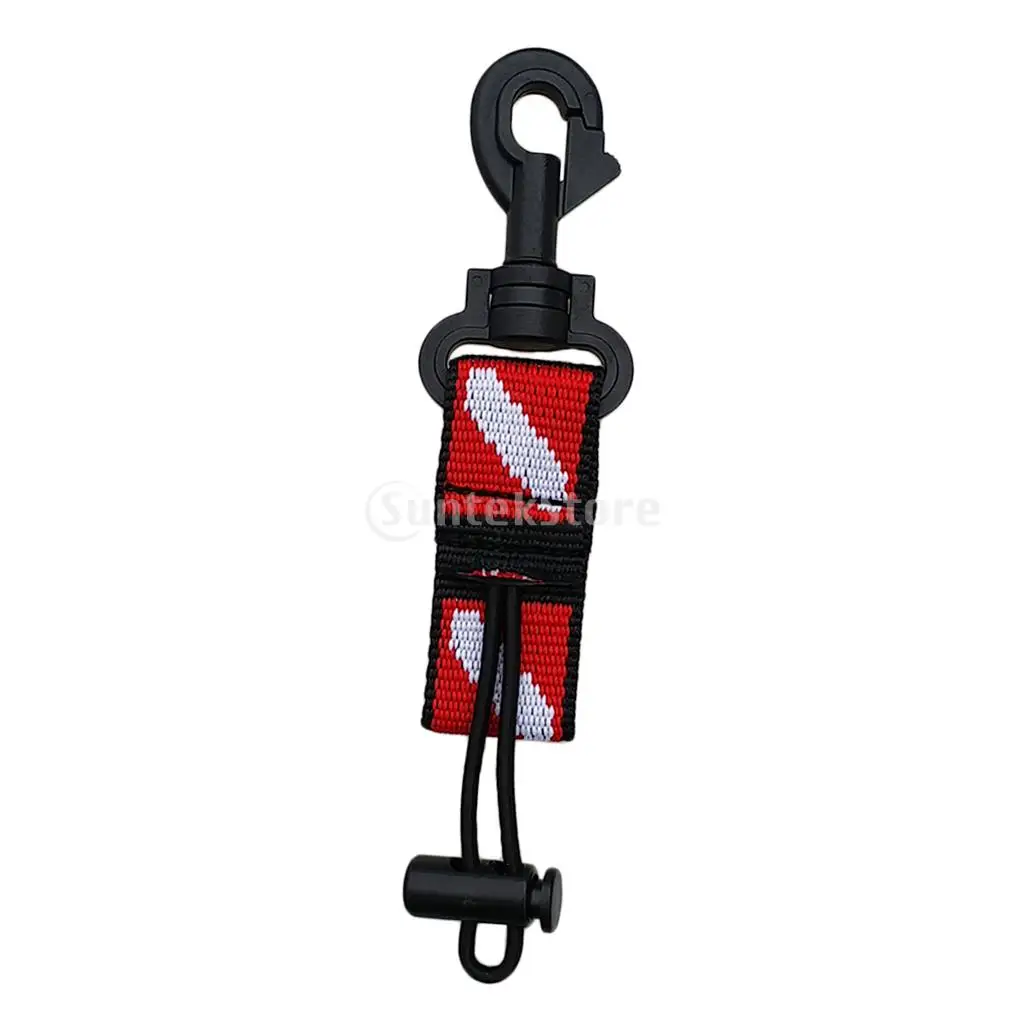 Dive Holder Lanyard Webbing Strap Clip for Scuba Diving Snorkeling BCD Camera, Light, Mouthpiece, Fin, Mask Gear Accessories