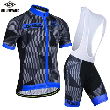 

SIILENYOND Pro Team Hombre Cycling Clothing Suits Summer Racing Bicycle Wear Maillot Ciclismo Jersey Riding Bike Bib Shorts Sets