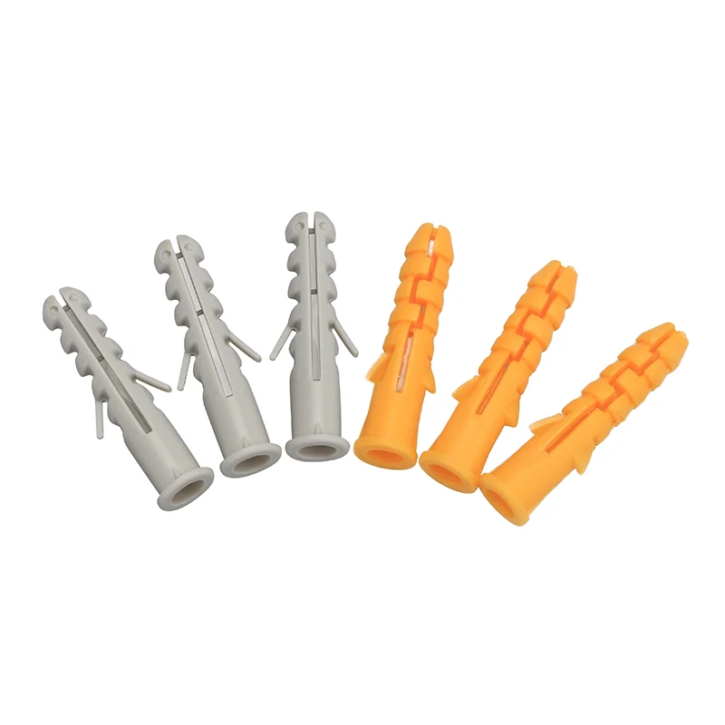 

200Pcs/set Expansion Pipe M6*30mm Rubber Plug Plastic Pipe Nylon Column Expansion Screw Anchor Plug Wall Plugs