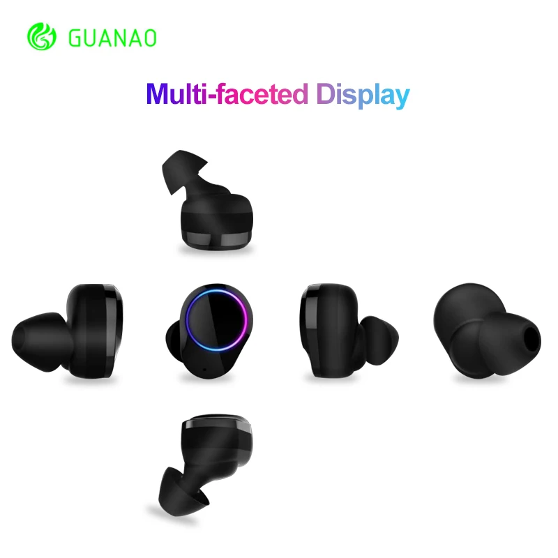 G02 9D TWS Stereo Wireless Earphone With LED Bluetooth 5.0+ HiFi Earphones IPX7 Waterproof 3300mAh Smart Power Bank Phone Holder