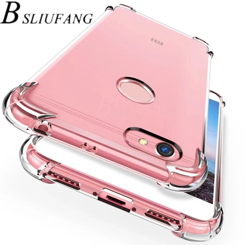 

BSLIUFANG Silicone Shockproof Clear Soft Case for Xiaomi Redmi 4A 4X 5A 5 Plus 6A TPU protector Case For Note 4 5 6 Pro Cover
