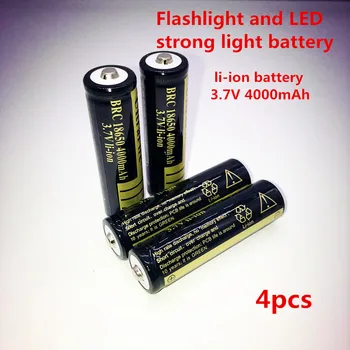 

4pcs 2017 New 18650 battery 3.7V 4000mAh rechargeable liion battery for Led flashlight Torch batery litio battery+ Free Shipping