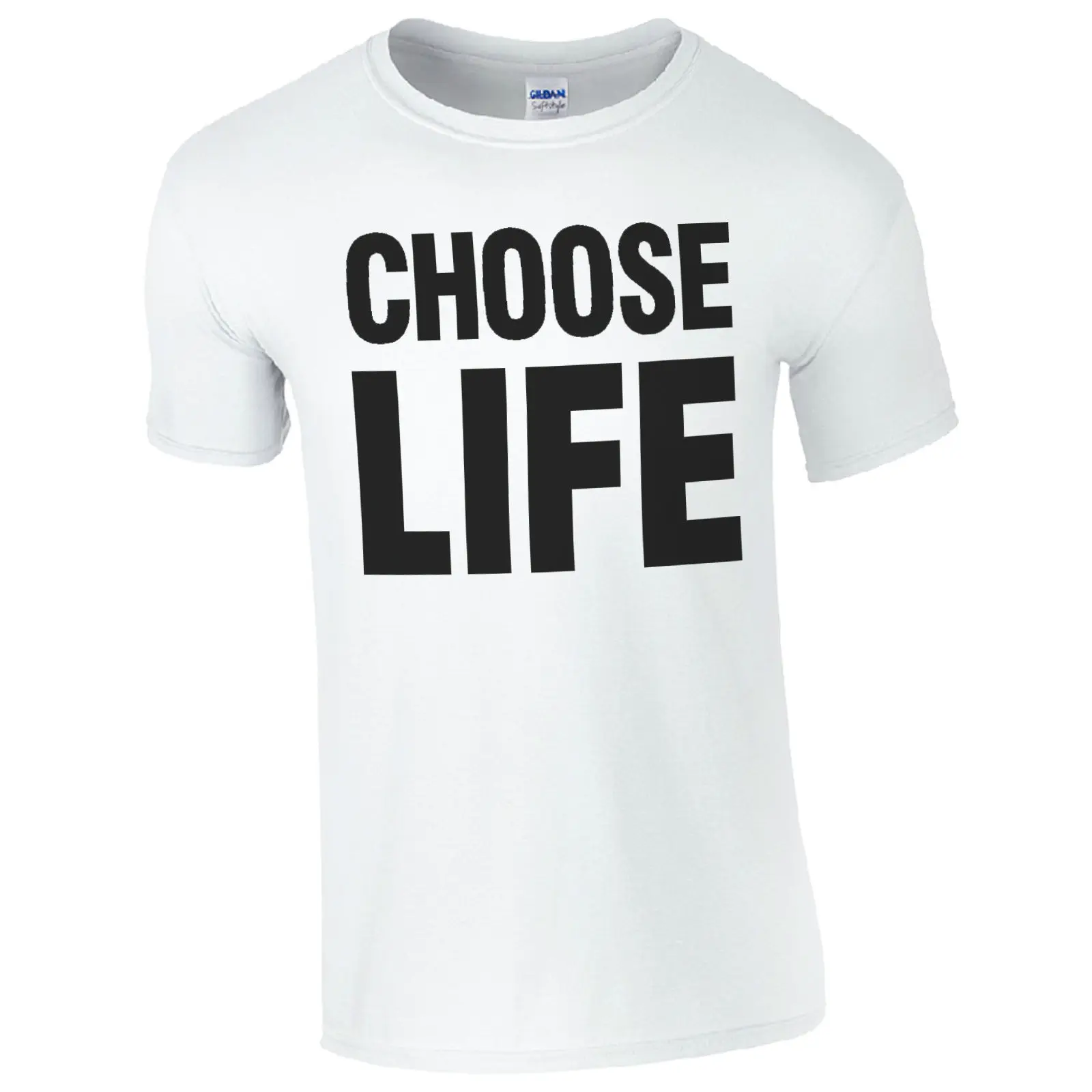 CHOOSE LIFE T-Shirt – Retro Disco WHAM 80s Fancy Dress Music Fan Mens Gift Top Brand Cotton Men Clothing Male Slim Fit T Shirt