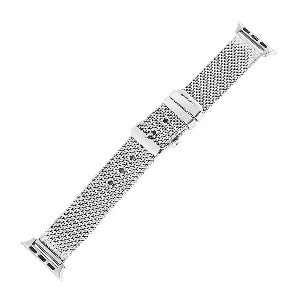 Для Apple Watch Band 38 мм 42 мм 40 мм 44 мм грубая сетчатая Петля из нержавеющей стали сменный браслет наручных часов ремешок для iWatch band series 4 3