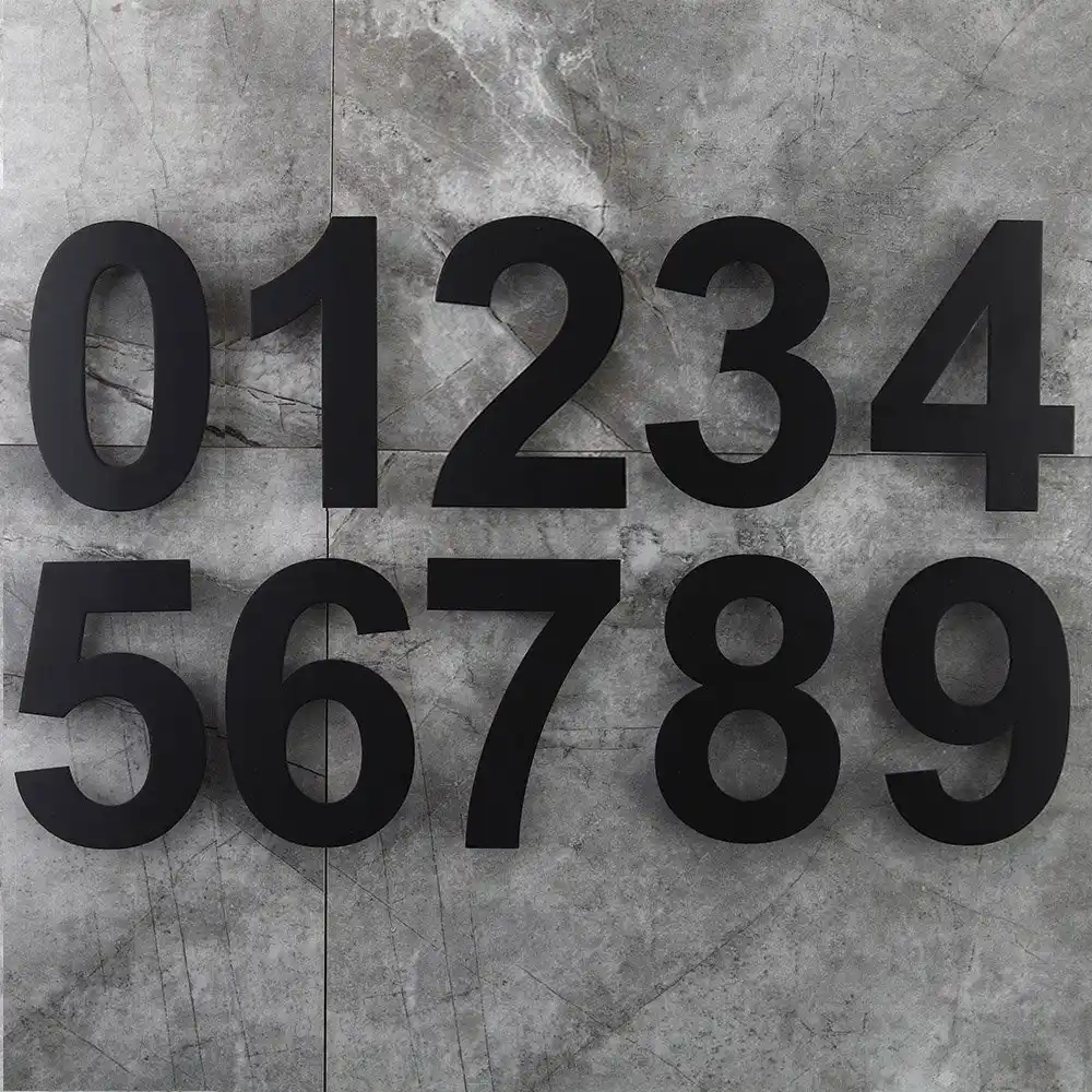 8 Inch Floating House Numbers Door Sign Mounted Stainless Steel 8 Inch Floating House Numbers Door Sign