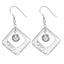 Decorative pattern luxurious high quality Silver Earrings for women fashion jewelry earrings /QHGYFAER ICXKOKXB