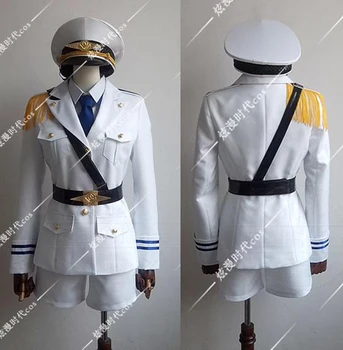 

VOCALOID Hatsune Miku Army Military Uniform White Cosplay Costume Luka Women COS Clothing