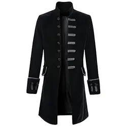 Disputent мужская куртка с длинным рукавом тонкая куртка винтажный воротник-стойка готические куртки мужской тонкий костюм