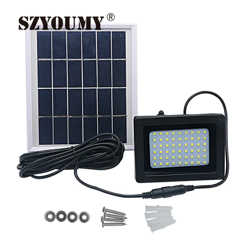 Solar 6 SMD LED 120 Lumens Outdoor Garden Motion Sensor Security Flood Light New