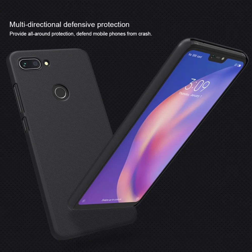 Для Xiaomi Mi 8 Lite чехол 6,26 дюймов NILLKIN матовая защитная жесткая задняя крышка из ПК Подарочный держатель для телефона Xiaomi Mi 8 Lite матовый чехол