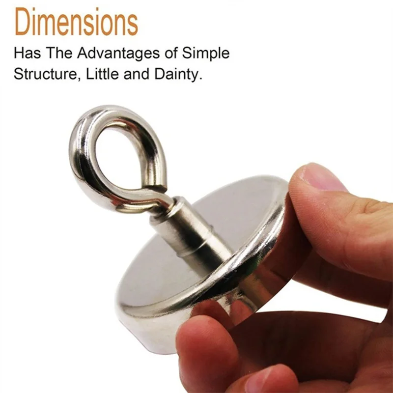 

42mm Fishing Magnet Strong Magnetic Suction Double Side Hanging Hooks ALI88