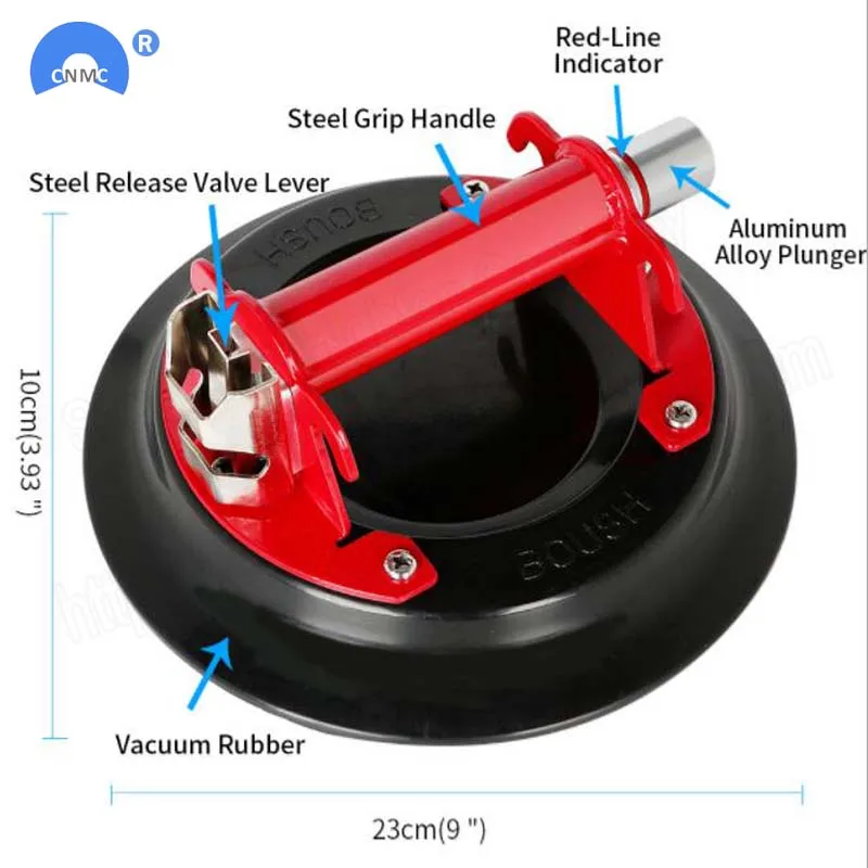 9 Polegada ventosa a vácuo com punho