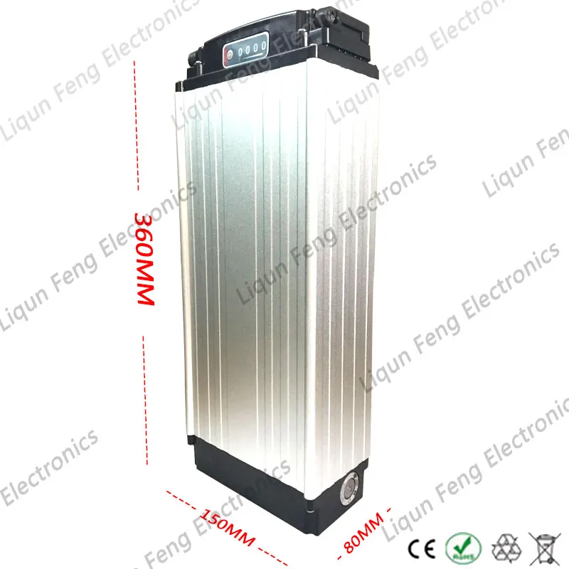 Perfect 2017 New Taillight E-Bike Battery 1000W 48V 18AH Use Samsung 3000MAH cell with 2A Charger Built-in 30A BMS Electric Bike Battery 1