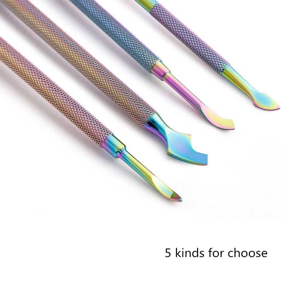 Best Offer for  Rainbow Uv Gel Polish Soak Off Remover Tool Cuticle Pusher Nail Art cleaner Trimmer Callus Removal 