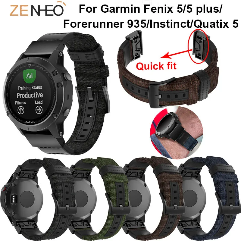 22 мм ремешок для наручных часов Garmin Fenix 5/5 Plus/Forerunner 935/Instinct/Quatix 5 быстросъемный