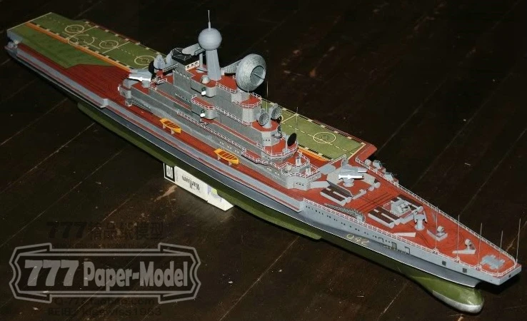 Russian paper model aircraft carrier USS Minsk Minsk about 1 m