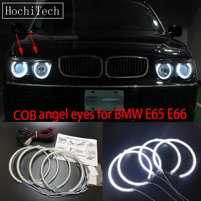 

HochiTech Ultra bright SMD LED Angel / demon Eyes led headlight halo ring kit day light for BMW E65 E66 Alpina B7 pre-facelift
