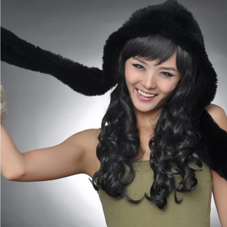 

Free Shipping 100% Real Rex Rabbit Fur Hat, Genuine Rabbit Fur Knitted Cap Women, Rex Rabbit Fur Scarf Natural Fur* SU-1347
