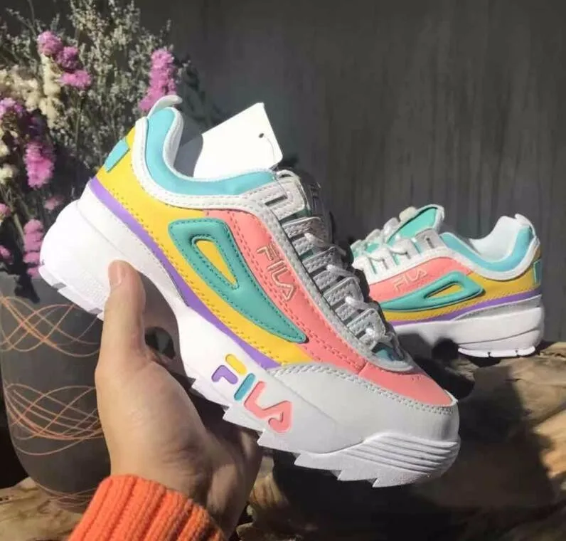 

Filas Disruptor Ii 2 Women Sneaker Running Shoes White Summer Increased Outdoor Sneaker Size 36-40