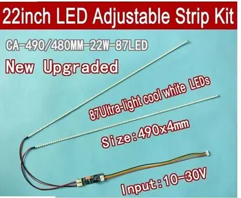 

100PCS/LOT 490mm Adjustable led backlight strip kit,Update your 22inch ccfl lcd wide panel monitor to led bakclight