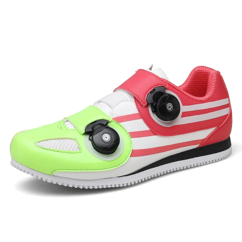 W-PINK GREEN Gomside Мужская обувь для шоссейного велосипеда, велосипедная обувь, Нескользящая дышащая обувь для велоспорта, обувь для триатлона, спортивная обувь, Zapatos bicicleta - Цвет: W-PINK GREEN