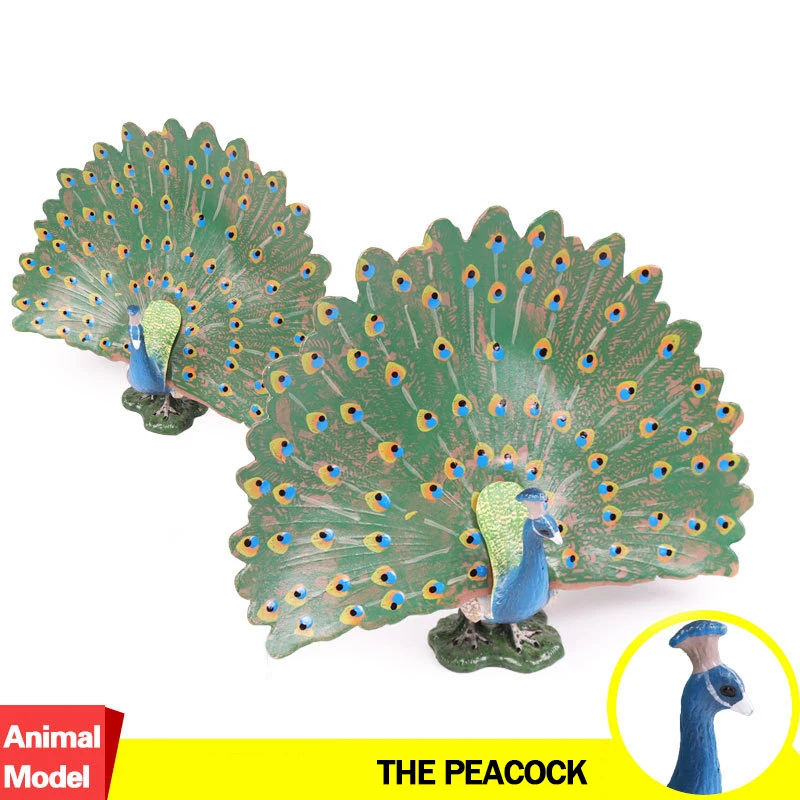 

Action&Toy Figure Wildlife Animal The Peacock Simulation PVC Model Collectible Doll Figure Collection For Kid Children Gift