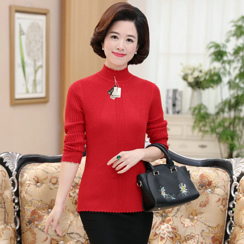 WAEOLSA Chinese Woman Soft Textured Knit Sweaters Autumn Womens Turtleneck Pullovers Knitwear Lady Slim Fit Sweaters Pull Femme WAEOLSA Chinese Woman Soft Textured Knit Sweaters Autumn Womens Turtleneck Pullovers Knitwear Lady Slim Fit Sweaters Pull Femme