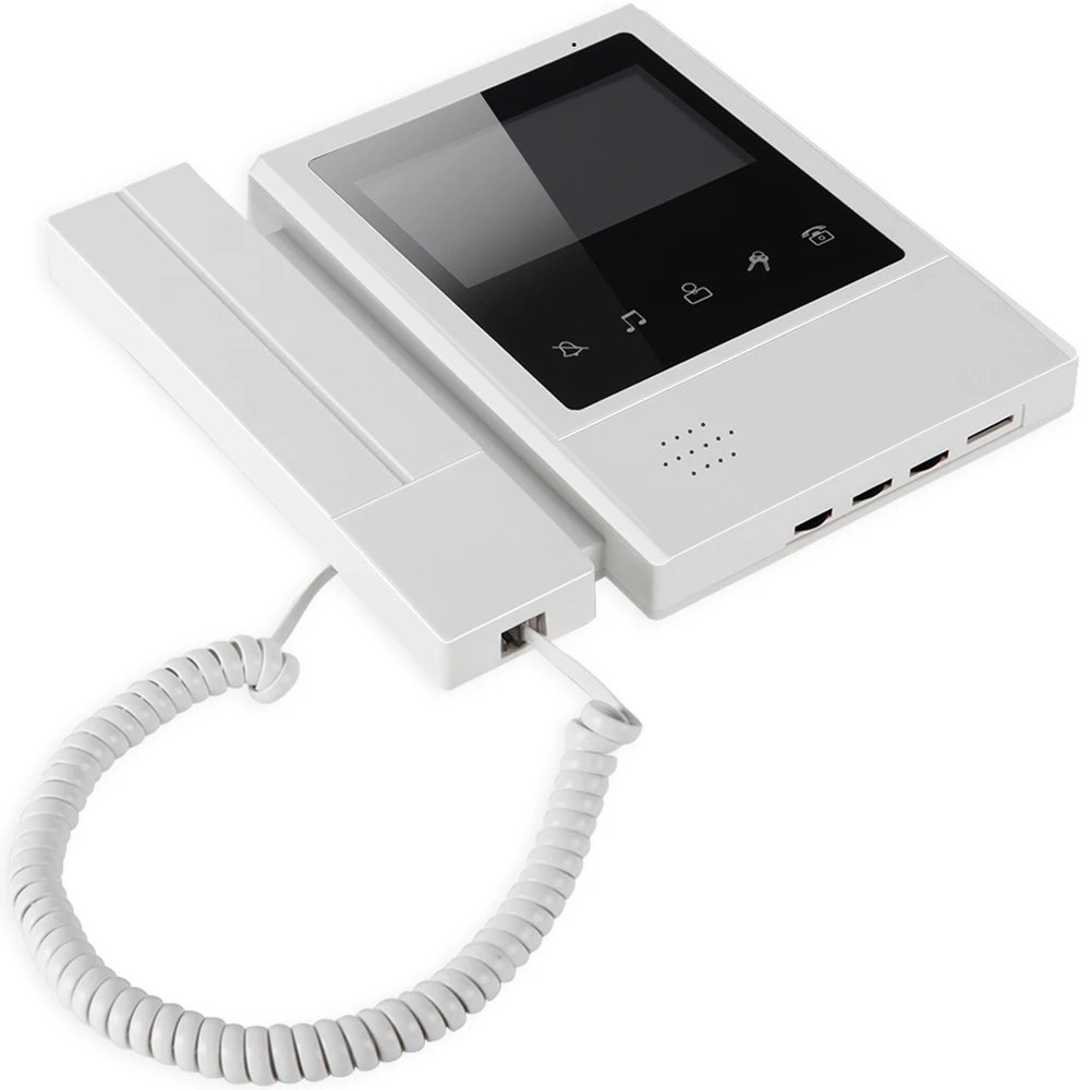 New 4.3" Screen Monitor Portable Handheld Video Intercom Door Phone System Waterproof Doorbell Camera Unlock Monitor Intercom side look