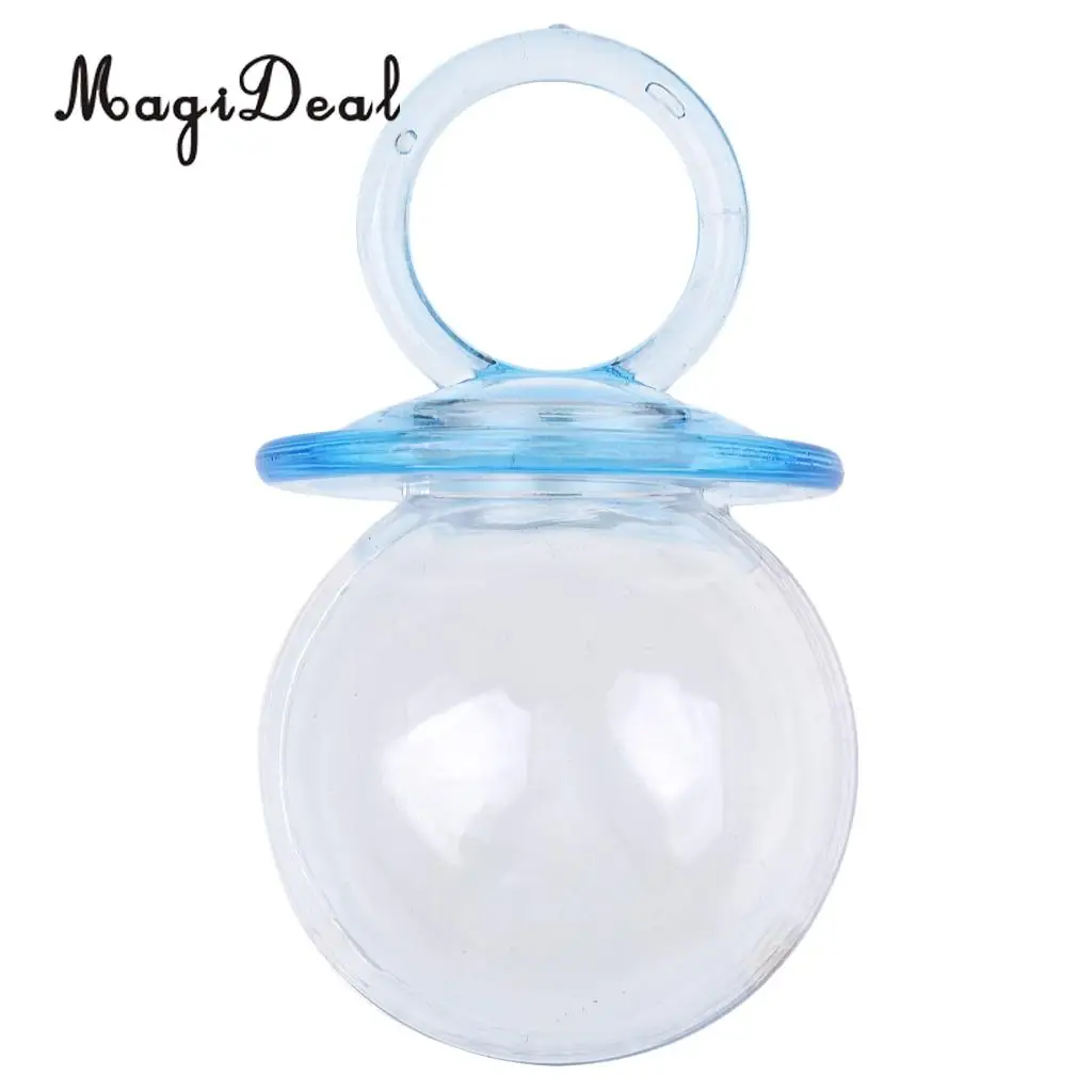 MagiDeal 12 Pcs/Lot Fillable Pacifier Shape Baby Shower Candy Sweet Box Bottle Birthday Party Favors Gifts Decor